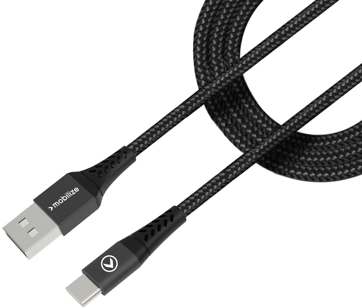 Mobilize Strong Nylon Cable Usb To Usb-C 1M. 15W Black - 123TelecomShop