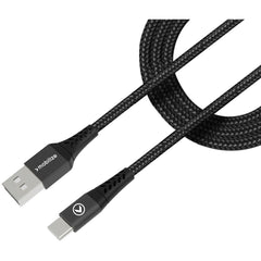Mobilize Strong Nylon Cable Usb To Usb-C 2M. 15W Black - 123TelecomShop