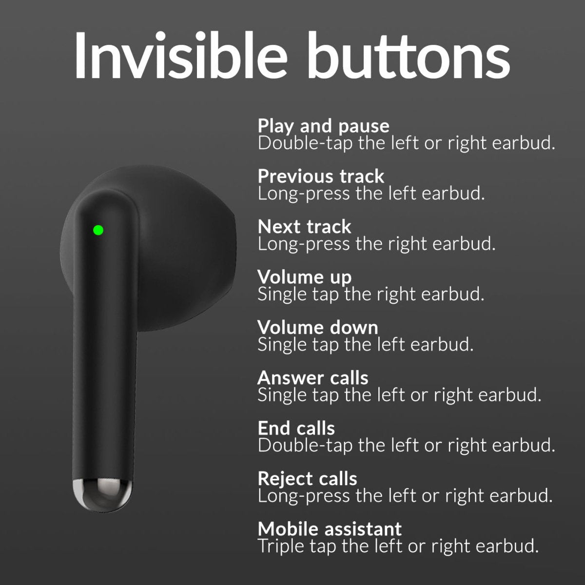 Mobilize Tws Earbuds Black - 123TelecomShop