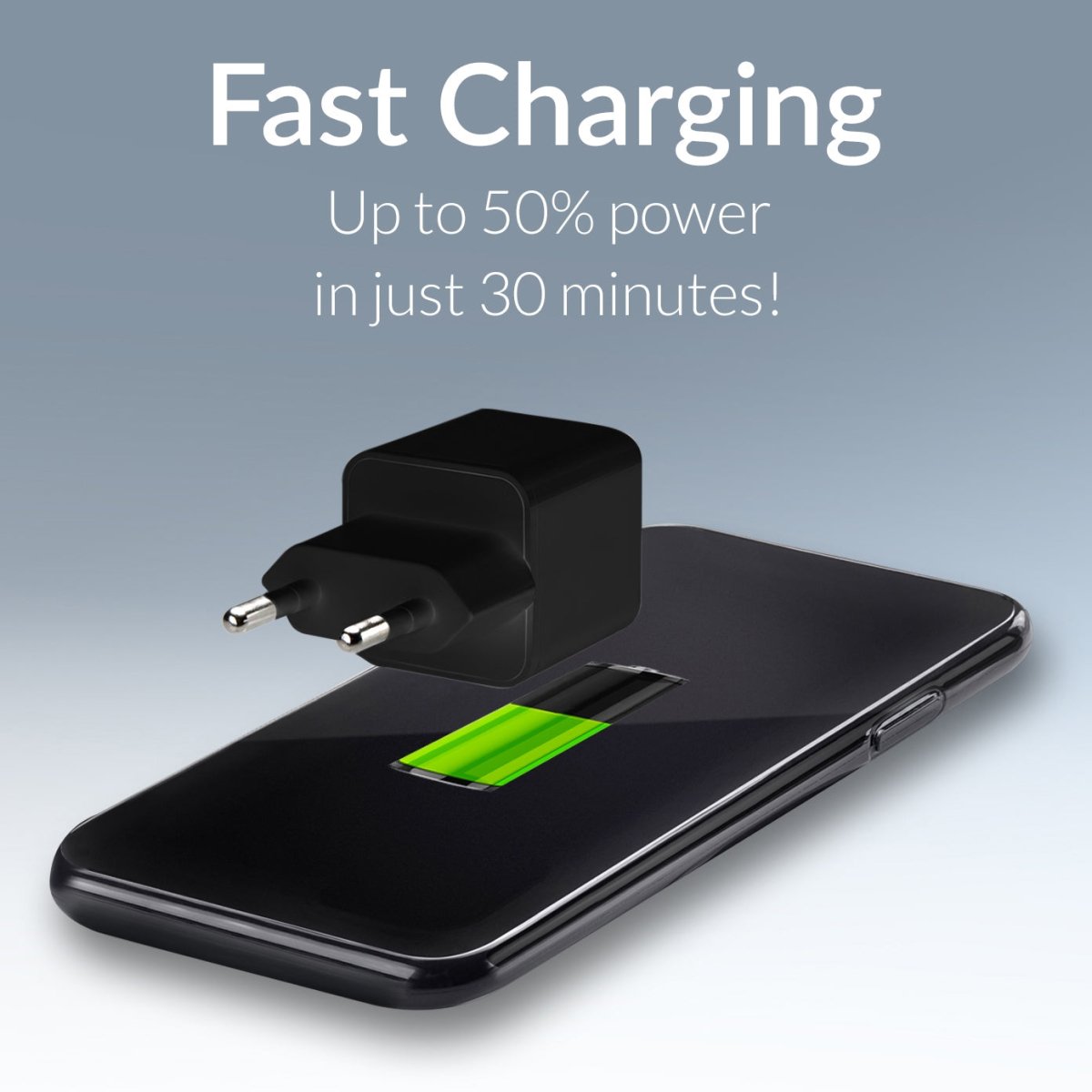 Mobilize Wall Charger Usb-C 20W With Pd + Mfi Lightning Nylon Cable 1.2M Black - 123TelecomShop