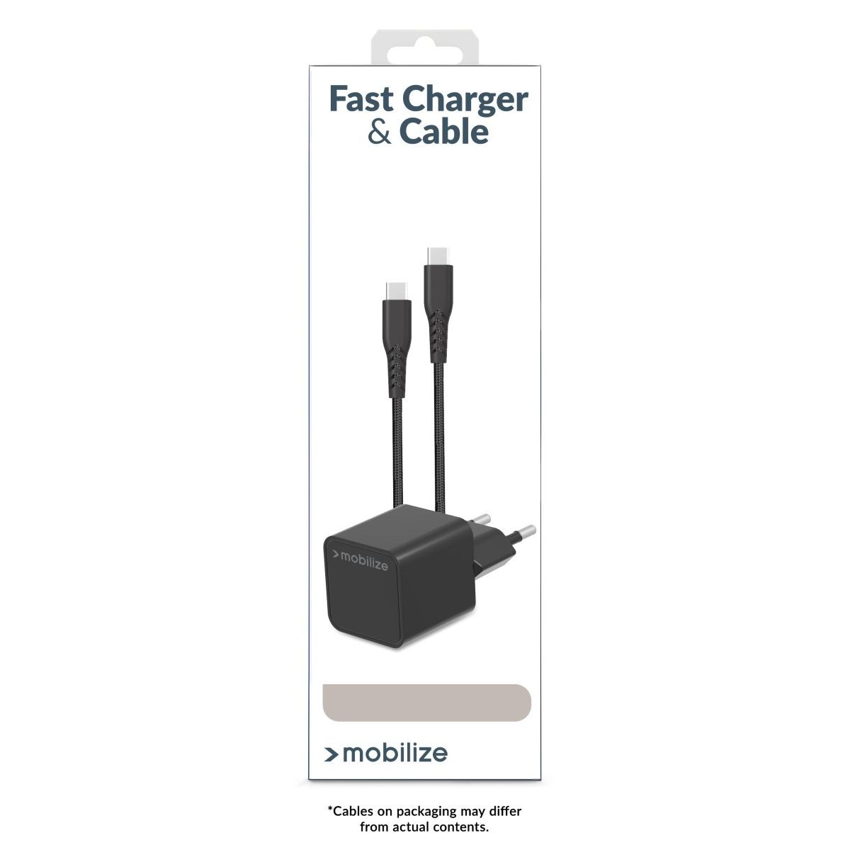 Mobilize Wall Charger Usb-C 20W With Pd + Mfi Lightning Nylon Cable 1.2M Black - 123TelecomShop