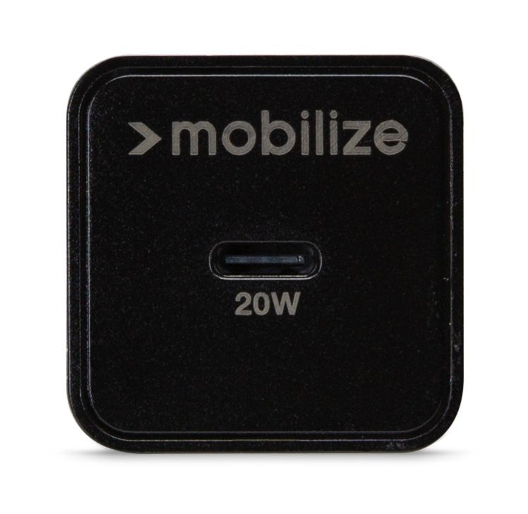 Mobilize Wall Charger Usb-C 20W With Pd + Mfi Lightning Nylon Cable 1.2M Black - 123TelecomShop