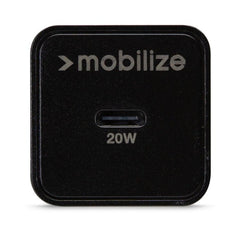 Mobilize Wall Charger Usb-C 20W With Pd + Mfi Lightning Nylon Cable 1.2M Black - 123TelecomShop
