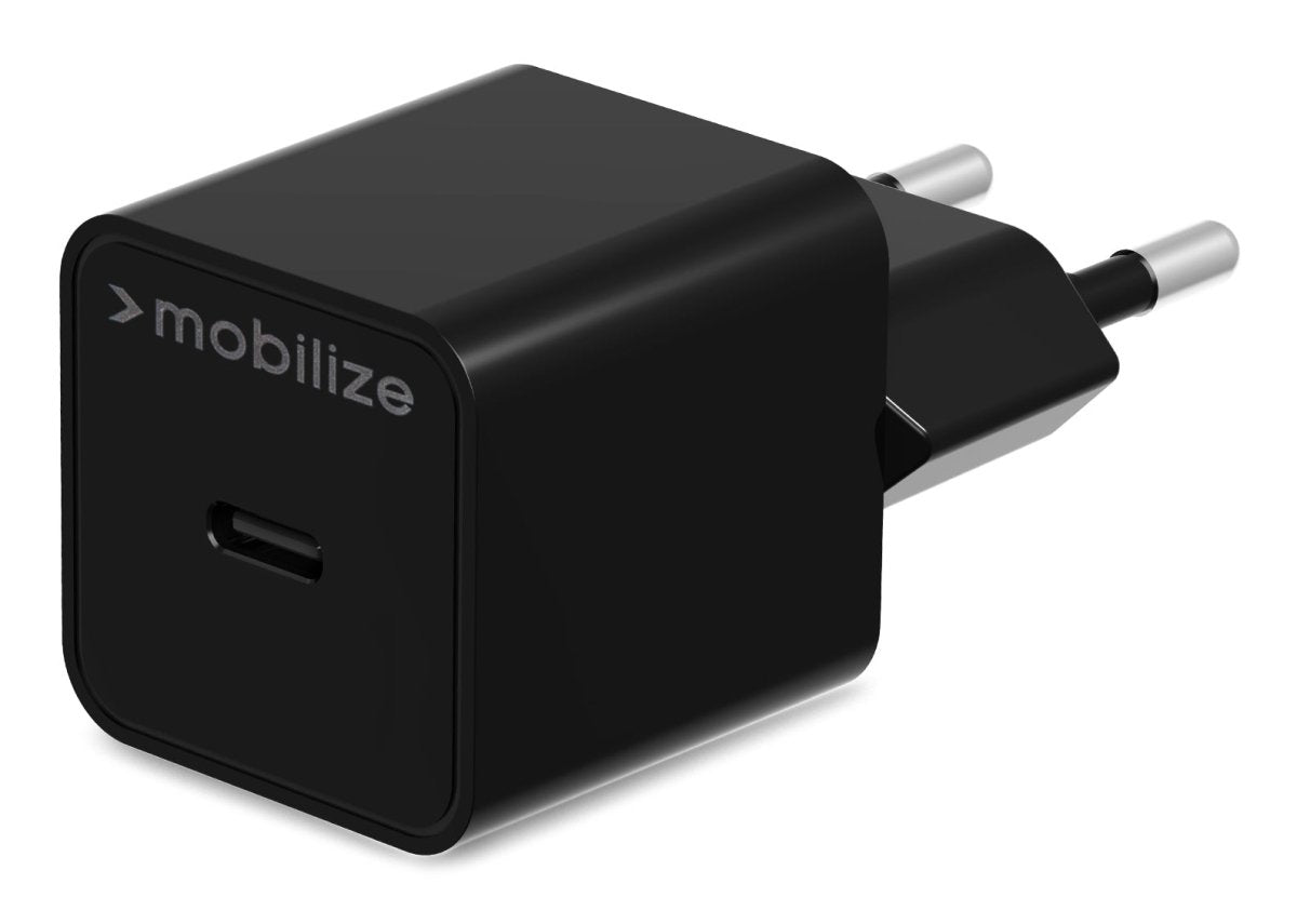 Mobilize Wall Charger Usb-C 20W With Pd + Mfi Lightning Nylon Cable 1.2M Black - 123TelecomShop