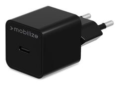 Mobilize Wall Charger Usb-C 20W With Pd + Mfi Lightning Nylon Cable 1.2M Black - 123TelecomShop