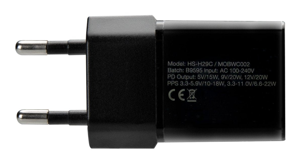 Mobilize Wall Charger Usb-C 20W With Pd + Mfi Lightning Nylon Cable 1.2M Black - 123TelecomShop