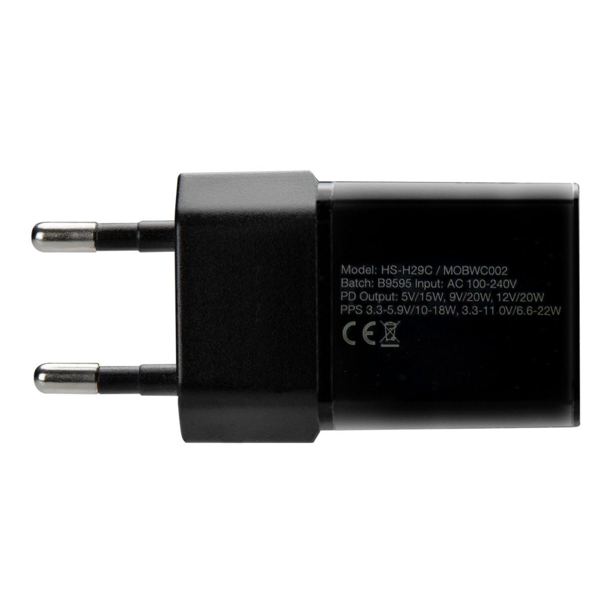 Mobilize Wall Charger Usb-C 20W With Pd + Mfi Lightning Nylon Cable 1.2M Black - 123TelecomShop