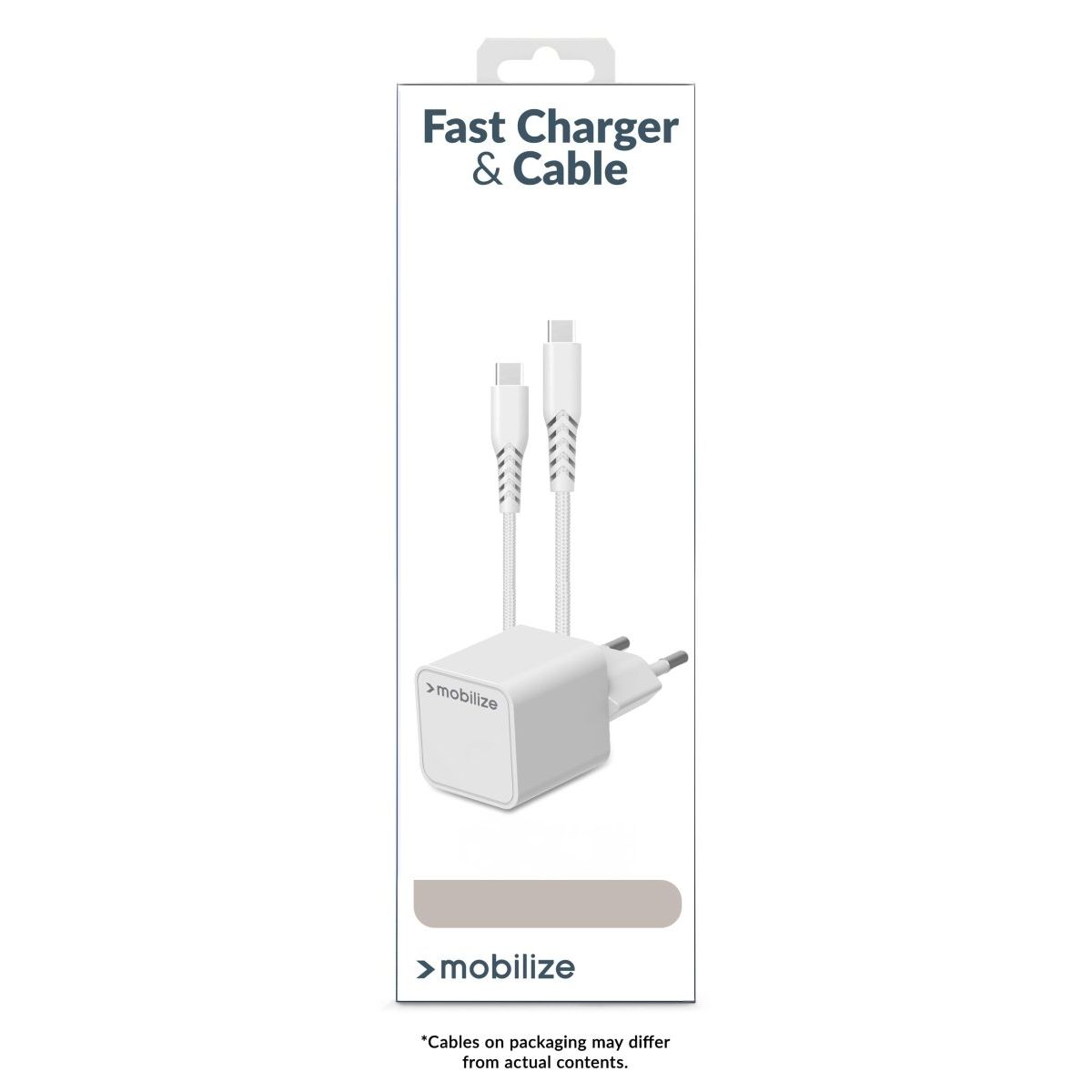 Mobilize Wall Charger Usb-C 20W With Pd + Mfi Lightning Nylon Cable 1.2M White - 123TelecomShop