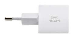 Mobilize Wall Charger Usb-C 20W With Pd + Mfi Lightning Nylon Cable 1.2M White - 123TelecomShop