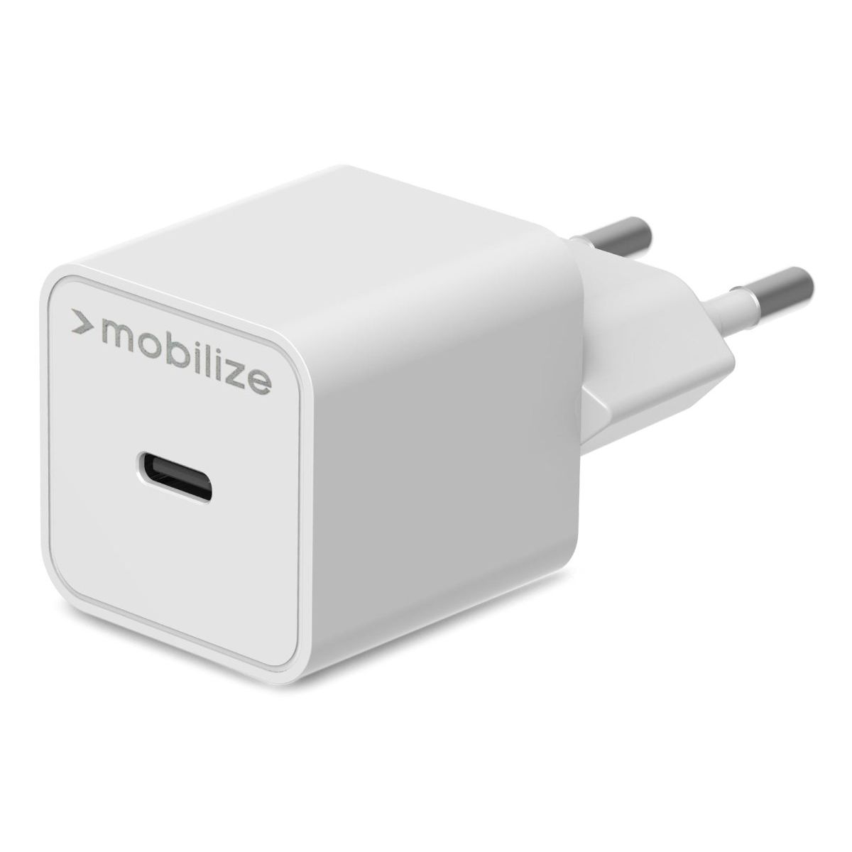 Mobilize Wall Charger Usb-C 20W With Pd + Mfi Lightning Nylon Cable 1.2M White - 123TelecomShop