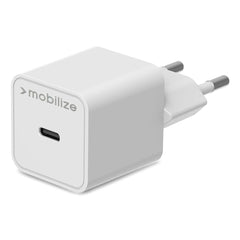 Mobilize Wall Charger Usb-C 20W With Pd + Mfi Lightning Nylon Cable 1.2M White - 123TelecomShop