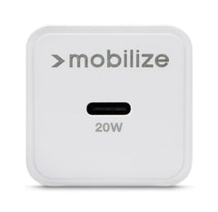 Mobilize Wall Charger Usb-C 20W With Pd + Mfi Lightning Nylon Cable 1.2M White - 123TelecomShop