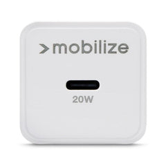 Mobilize Wall Charger Usb-C 20W With Pd + Mfi Lightning Nylon Cable 1.2M White - 123TelecomShop
