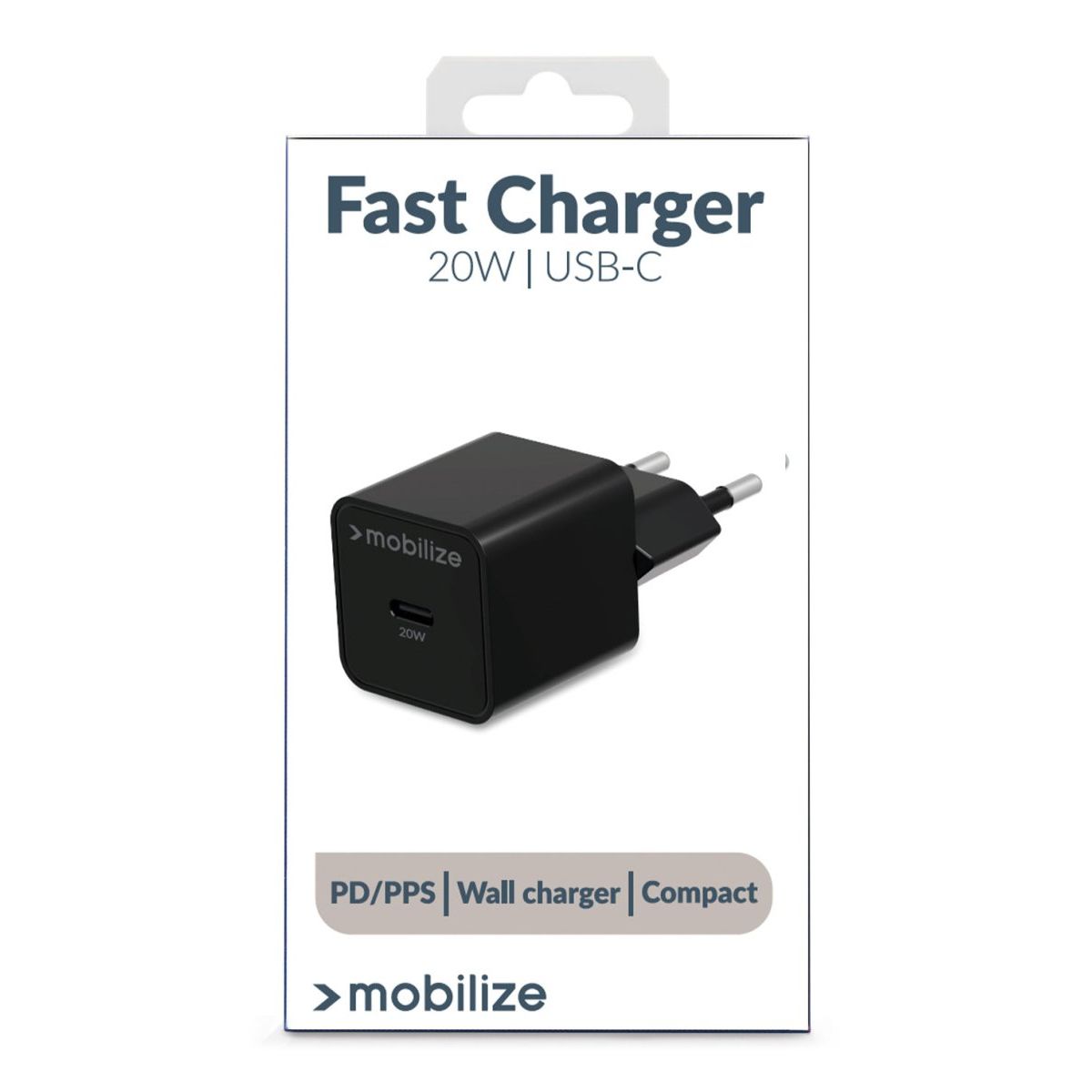 Mobilize Wall Charger Usb-C 20W With Pd/Pps Black - 123TelecomShop