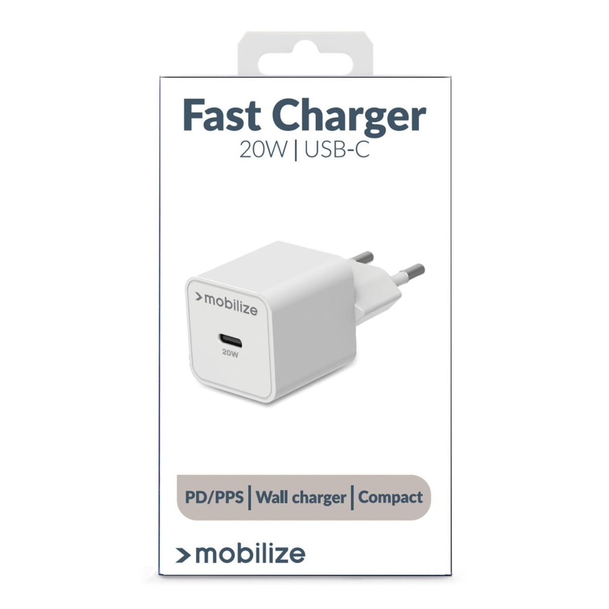 Mobilize Wall Charger Usb-C 20W With Pd/Pps White - 123TelecomShop