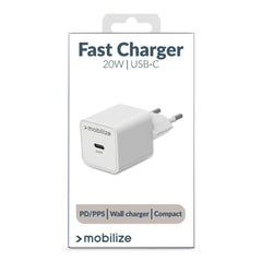 Mobilize Wall Charger Usb-C 20W With Pd/Pps White - 123TelecomShop