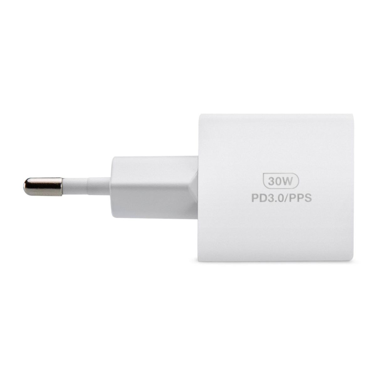 Mobilize Wall Charger Usb-C Gan 30W With Pd/Pps + Usb-C Nylon Cable 1.2M White - 123TelecomShop