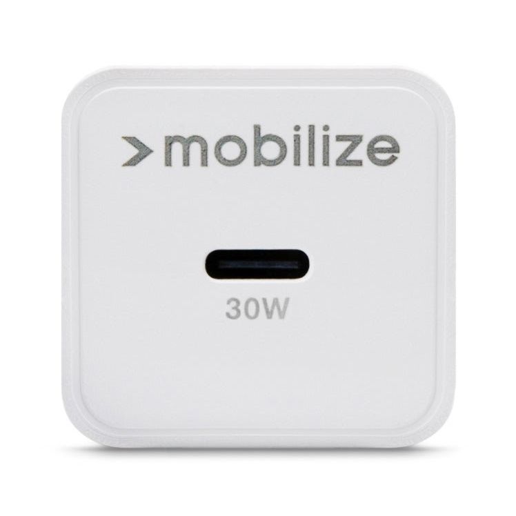 Mobilize Wall Charger Usb-C Gan 30W With Pd/Pps + Usb-C Nylon Cable 1.2M White - 123TelecomShop