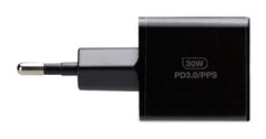 Mobilize Wall Charger Usb-C + Usb Gan 30W With Pd/Pps Black - 123TelecomShop