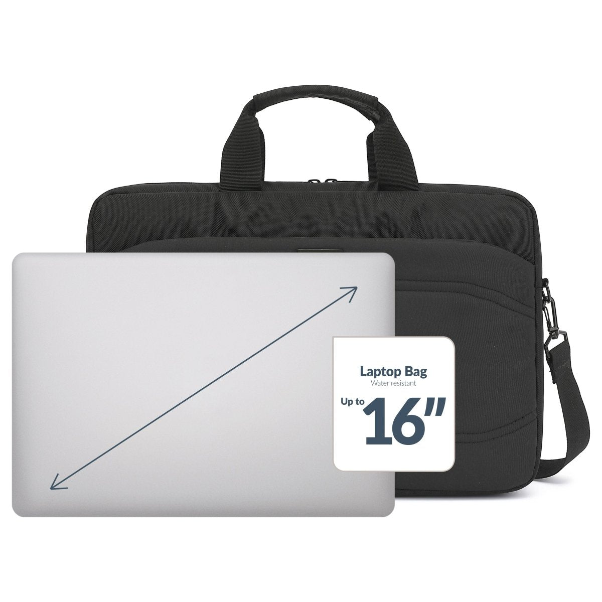 Mobilize Waterresistant Laptop Bag Up To 16Inch Black - 123TelecomShop