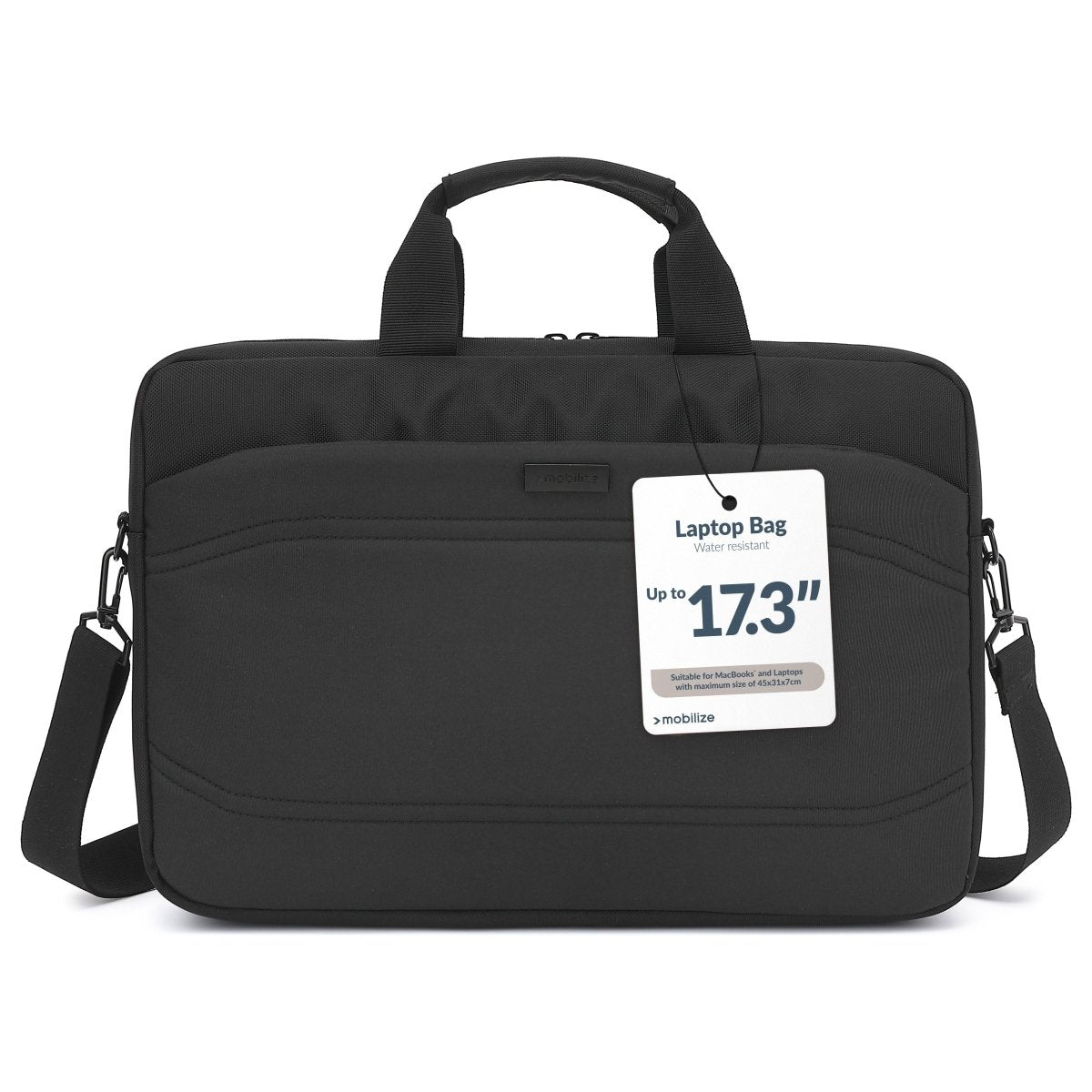Mobilize Waterresistant Laptop Bag Up To 17.3Inch Black - 123TelecomShop