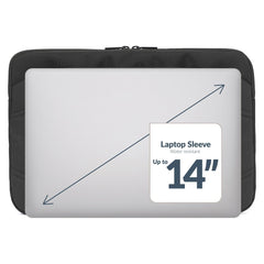 Mobilize Waterresistant Laptop Sleeve Up To 14Inch Black - 123TelecomShop