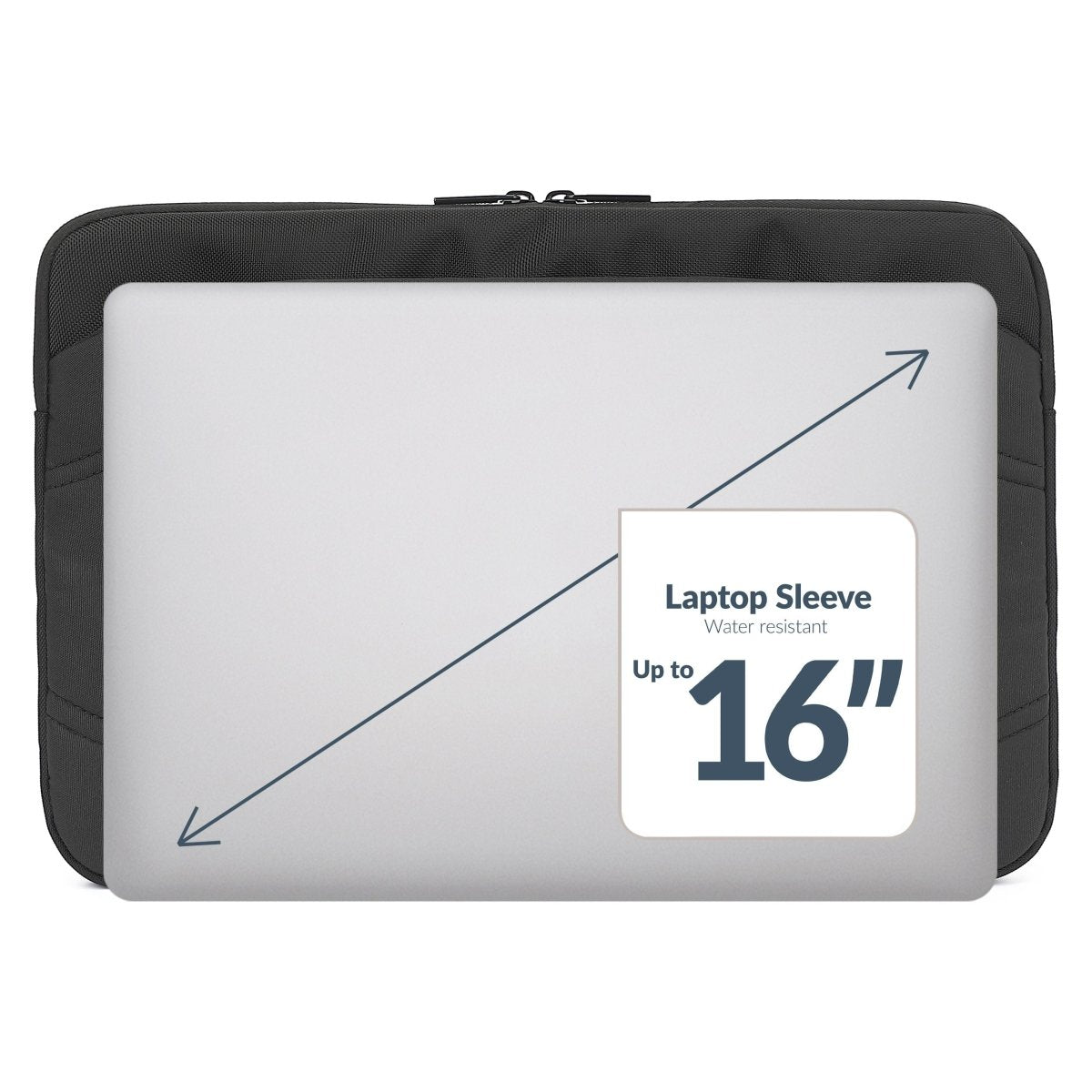Mobilize Waterresistant Laptop Sleeve Up To 16Inch Black - 123TelecomShop
