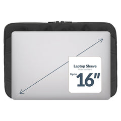 Mobilize Waterresistant Laptop Sleeve Up To 16Inch Black - 123TelecomShop