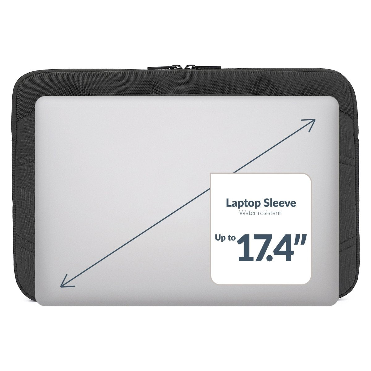 Mobilize Waterresistant Laptop Sleeve Up To 17.4Inch Black - 123TelecomShop