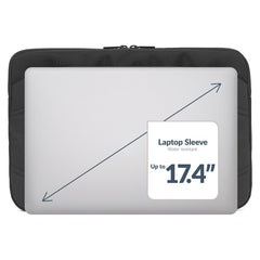 Mobilize Waterresistant Laptop Sleeve Up To 17.4Inch Black - 123TelecomShop
