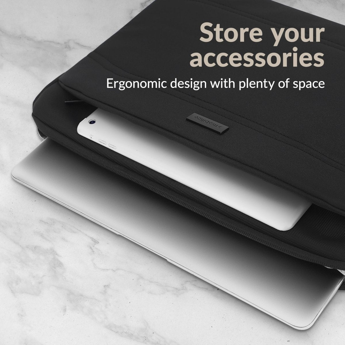 Mobilize Waterresistant Laptop Sleeve Up To 17.4Inch Black - 123TelecomShop