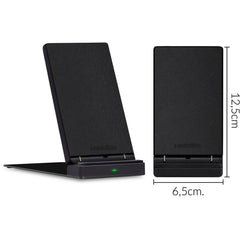 Mobilize Wireless Fast Charger Foldable 5W/7.5W/10W/15W Pu Leather Black - 123TelecomShop