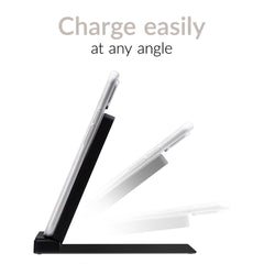 Mobilize Wireless Fast Charger Foldable 5W/7.5W/10W/15W Pu Leather Black - 123TelecomShop