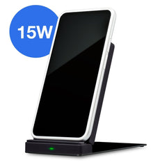 Mobilize Wireless Fast Charger Foldable 5W/7.5W/10W/15W Pu Leather Black - 123TelecomShop