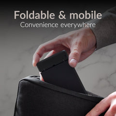 Mobilize Wireless Fast Charger Foldable 5W/7.5W/10W/15W Pu Leather Black - 123TelecomShop