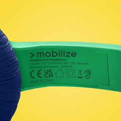 Mobilize Wireless/Wired Over Ear Kids Headphone 85Db Dinosaur - 123TelecomShop
