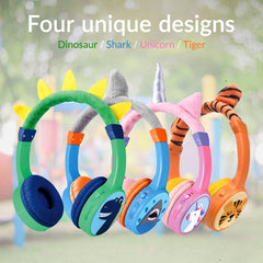 Mobilize Wireless/Wired Over Ear Kids Headphone 85Db Shark - 123TelecomShop