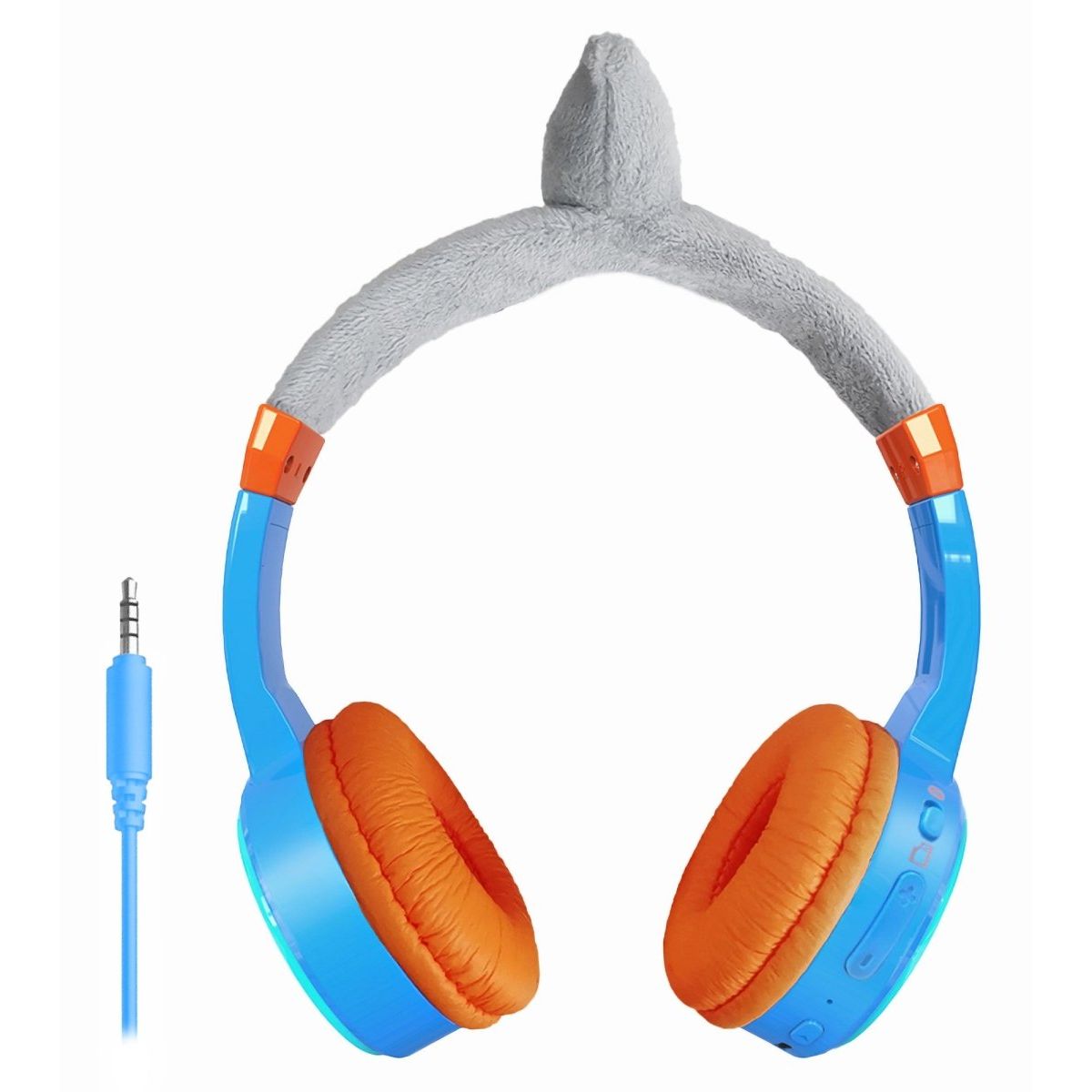 Mobilize Wireless/Wired Over Ear Kids Headphone 85Db Shark - 123TelecomShop