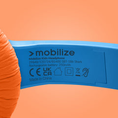 Mobilize Wireless/Wired Over Ear Kids Headphone 85Db Shark - 123TelecomShop