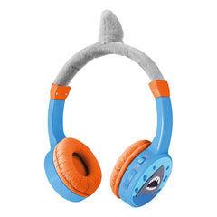 Mobilize Wireless/Wired Over Ear Kids Headphone 85Db Shark - 123TelecomShop