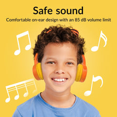 Mobilize Wireless/Wired Over Ear Kids Headphone 85Db Tiger - 123TelecomShop