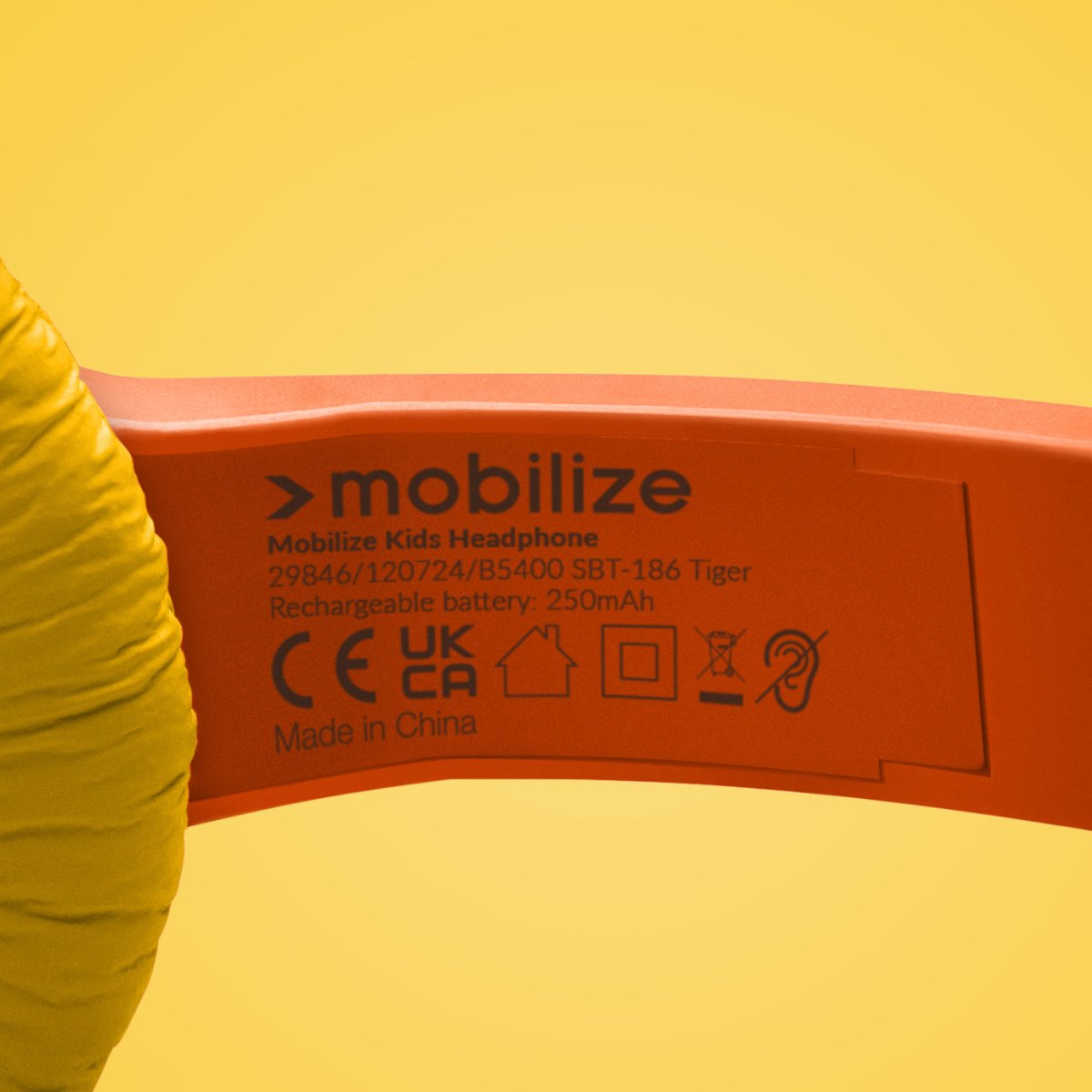 Mobilize Wireless/Wired Over Ear Kids Headphone 85Db Tiger - 123TelecomShop