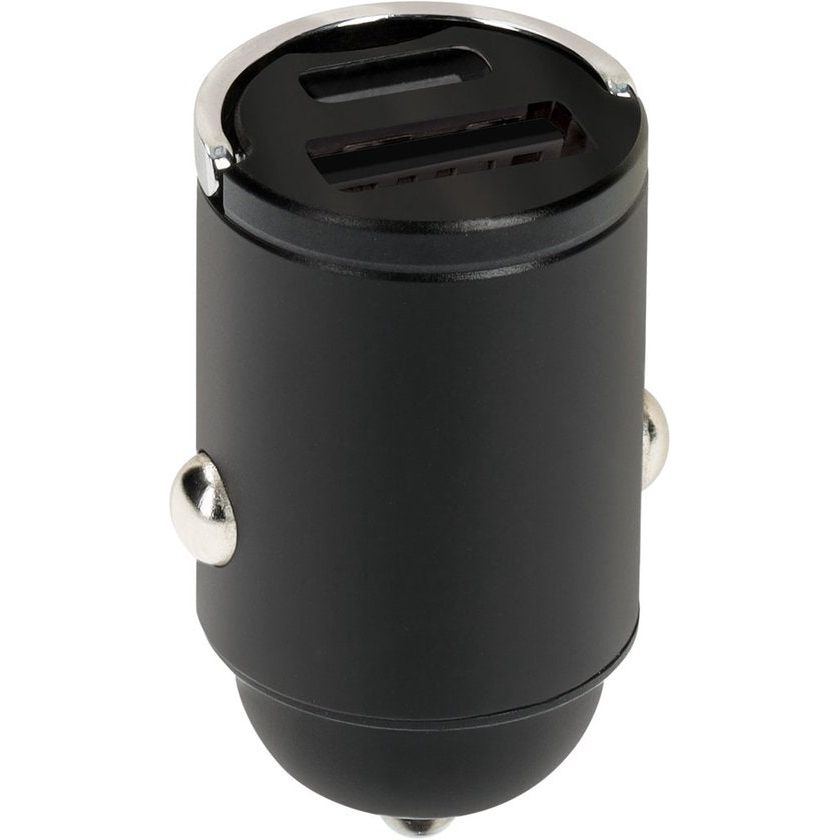 Mobiparts Fast Charge Autolader 30W USB + USB - C Zwart - 123TelecomShop
