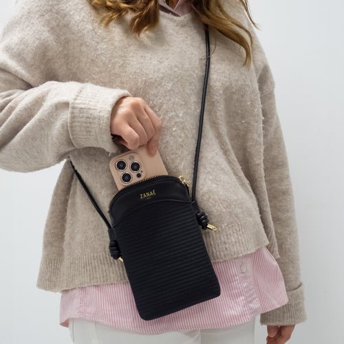 Multifunctioneel tasje/ Festival tas / schoudertas / Crossbody Bag / Obsidian / Zwart - 123TelecomShop