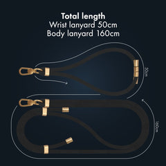 My Style Body & Wrist (2 - Pack) Lanyard Set - Black - 123TelecomShop