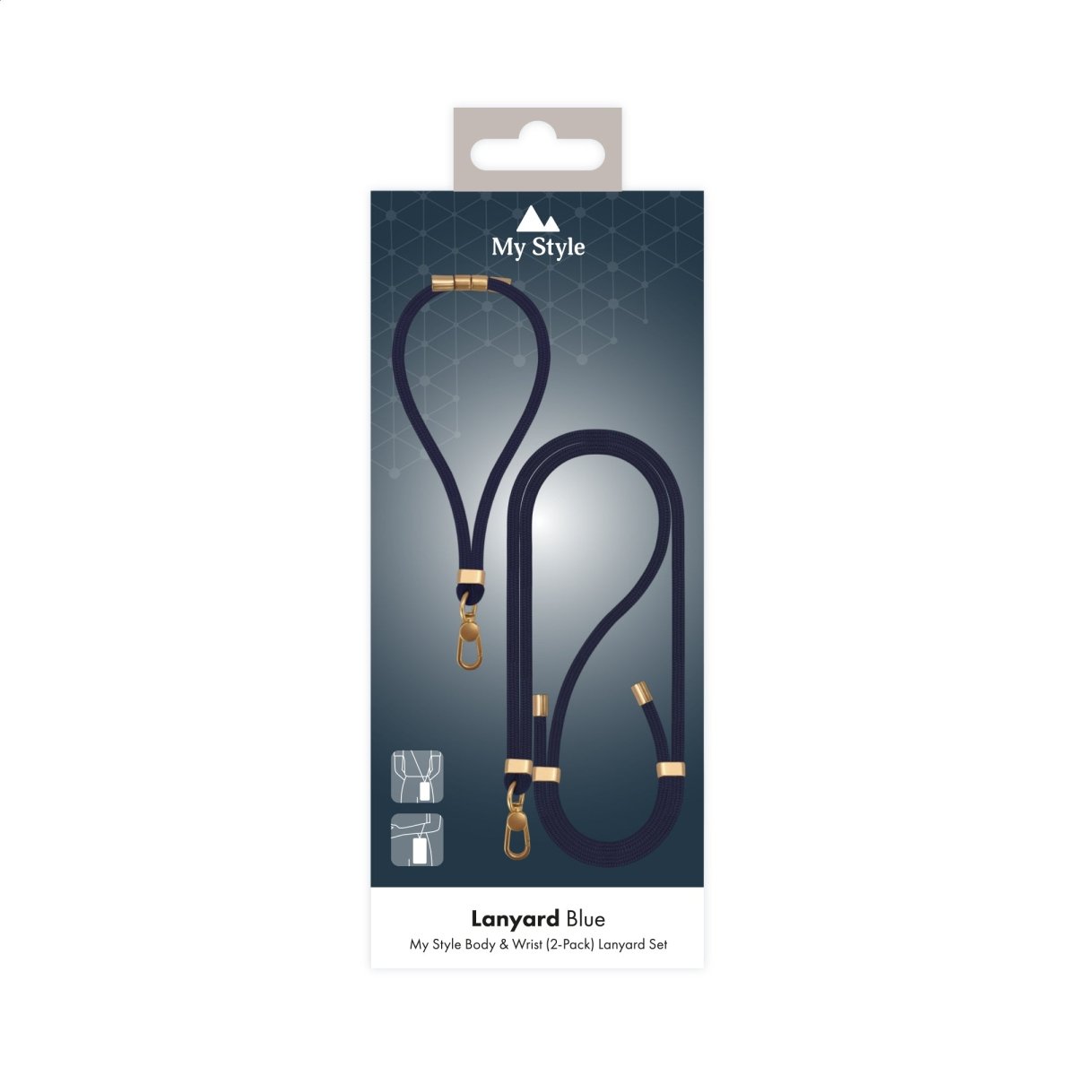 My Style Body & Wrist (2 - Pack) Lanyard Set - Blue - 123TelecomShop
