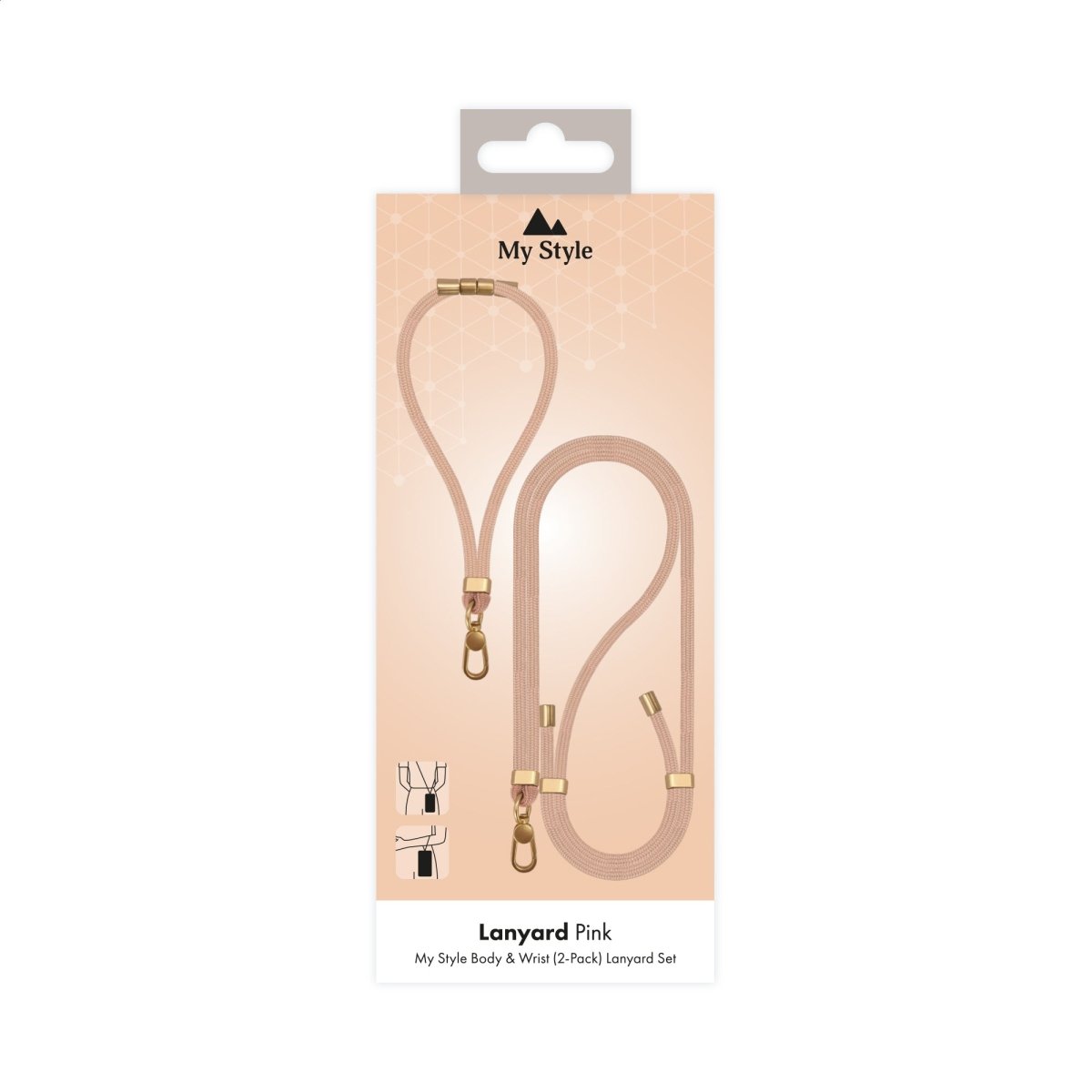 My Style Body & Wrist (2 - Pack) Lanyard Set - Pink - 123TelecomShop
