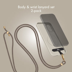 My Style Body & Wrist (2 - Pack) Lanyard Set - Taupe - 123TelecomShop