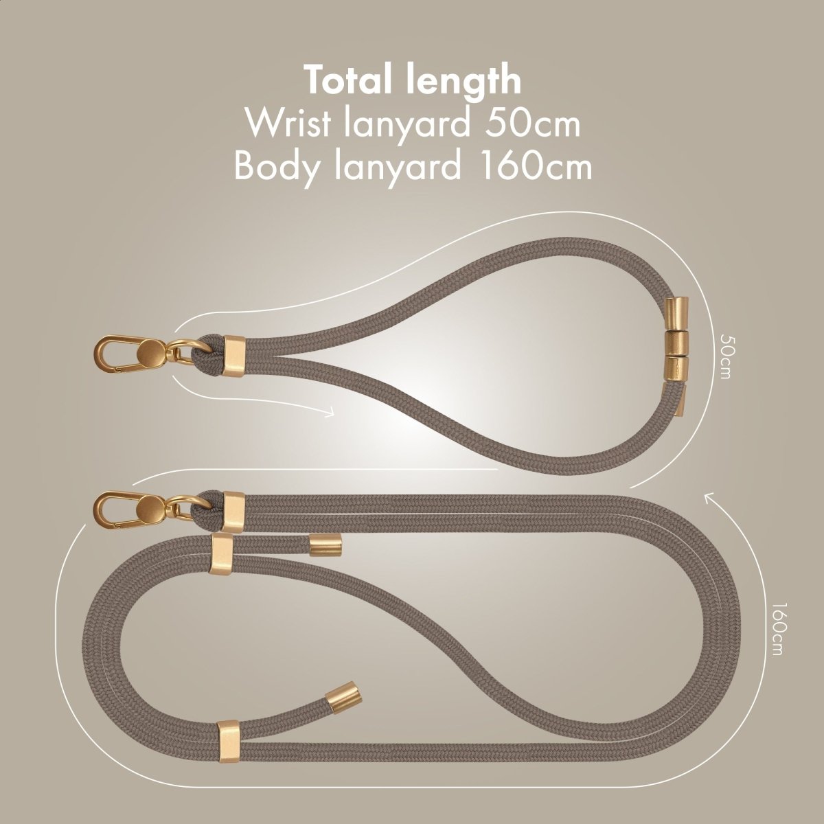 My Style Body & Wrist (2 - Pack) Lanyard Set - Taupe - 123TelecomShop