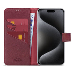 My Style Flex Wallet For Apple Iphone 15 Pro Bordeaux - 123TelecomShop